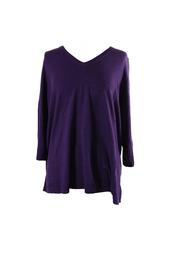 Karen Scott Plus Size Purple V-Neck Sweater 0X