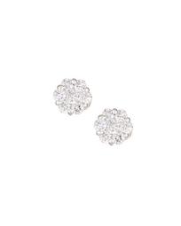 14k Diamond Flower Stud Earrings