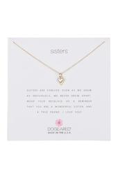 Two-Tone Sisters Double Heart Charm Necklace