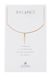 Balance Delicate Bar & Spear Charm Necklace