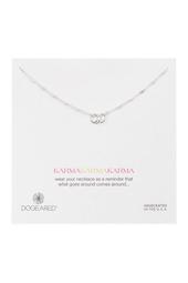 Sterling Silver Triple Karma Ring Pendant Necklace