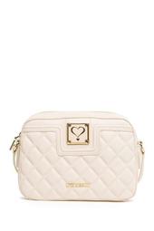 Quilted Ivory Crossbody Bag
