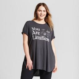 Women's Plus Size You Are Limitless Short Sleeve Graphic T-Shirt - Mighty Fine - Black