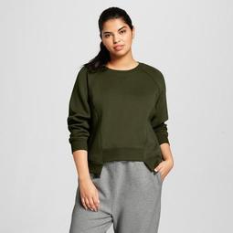 Hunter for Target Women's Plus Size Deconstructed Sweatshirt - Olive