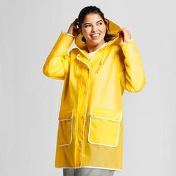 kacocob Women's Plus Size Rain Jacket Lightweight Hooded Rain Coat Windbreaker 