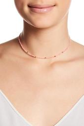 Marlow Hot Pink Beaded Choker Necklace