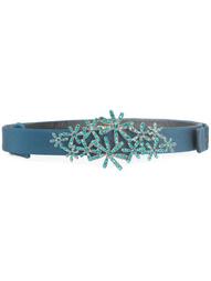 crystal-embellished skinny belt