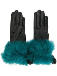 fur trim gloves