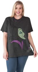 Disney Maleficent Women's Plus Size T-Shirt Gray
