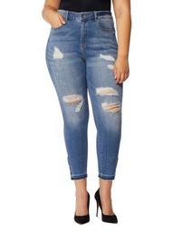 Plus The Vamp Crop High-Rise Ankle Skinny Jeans