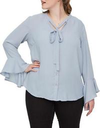 Plus Evelina Long-Sleeve Button-Down Shirt