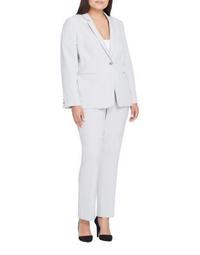 Two-Piece Bi-Stretch Jacket and Pant Suit