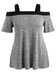 Short Sleeve Plus Size Knitted T-shirt