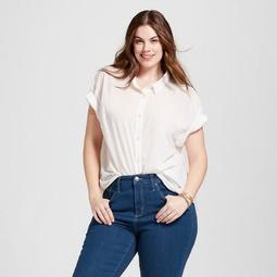 Women's Plus Size Short Sleeve Button-Down Shirt - Universal Thread™