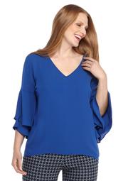 Plus Size Bell Sleeve Blouse