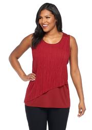 Plus Size Ruffle Front Top