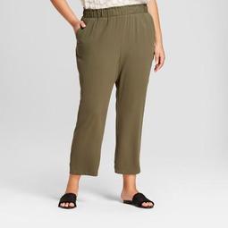 Women's Plus Size Crepe Paperbag Jogger Pants - A New Day™