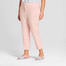 Women's Plus Size Slim Ankle Pants - A New Day™ Light Pink