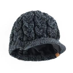 Women's adidas Crystal Marled Chunky Cable Knit Brimmer Beanie