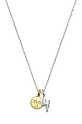 14K Yellow Gold & Sterling Silver Mini Aries Pendant Necklace
