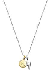 14K Yellow Gold & Sterling Silver Mini Capricorn Pendant Necklace