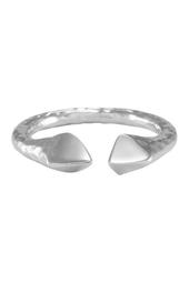 Mila Pyramid End Open Band Ring - Size 8