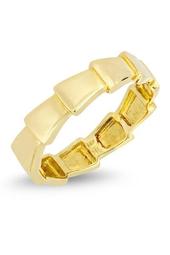 14K Yellow Gold Overlapping Accent Ring