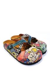 Hand Painted Leather Clog