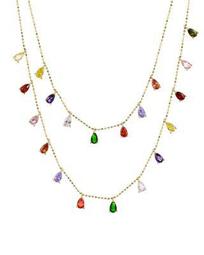 Multi-Stone Layered Pendant Necklace, 16" - 100% Exclusive