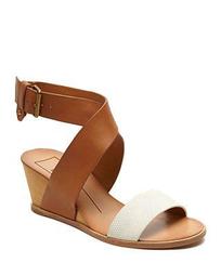 Lola Leather Wedge Sandals