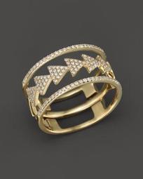 Diamond Triple Stack Ring in 14K Yellow Gold, .35 ct. t.w. - 100% Exclusive