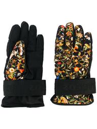 floral ski gloves