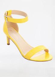 Patent Leather Heeled Sandal - Wide Width