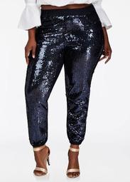 Sequin Front Jogger Jean