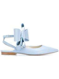 bow embellished ballerina shoes