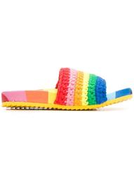 knitted rainbow slides