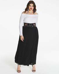 Pleat Wrap Overlay Trousers
