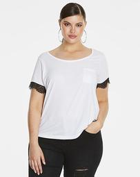 Lace Pocket T Shirt