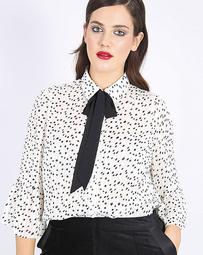 Lovedrobe Print Blouse with Contrast Pussy Bow