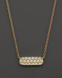 Small Diamond Bar Pendant in 14K Yellow Gold, .12 ct. t.w. - 100% Exclusive