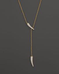 Diamond Claw Lariat Necklace in 14K Yellow Gold, .40 ct. t.w. - 100% Exclusive