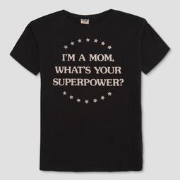 Junk Food Women's Plus Size Wonder Woman I'm a Mom Short Sleeve T-Shirt - Black