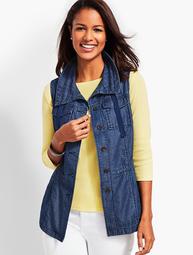 Casual Chambray Vest