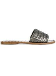 argento antique Intrecciato calf sandals