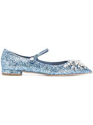 glittered ballerina shoes