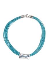 Sterling Silver & Leather Strand Necklace