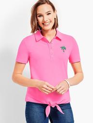 Tie Front Polo Shirt
