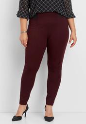the plus size high rise ponte skinny ankle pant 