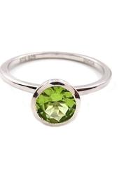 Sterling Silver Peridot Solitaire Ring