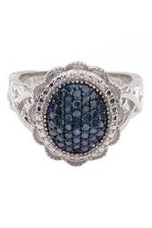 Weave Design Blue Diamond Ring - 0.25 ctw